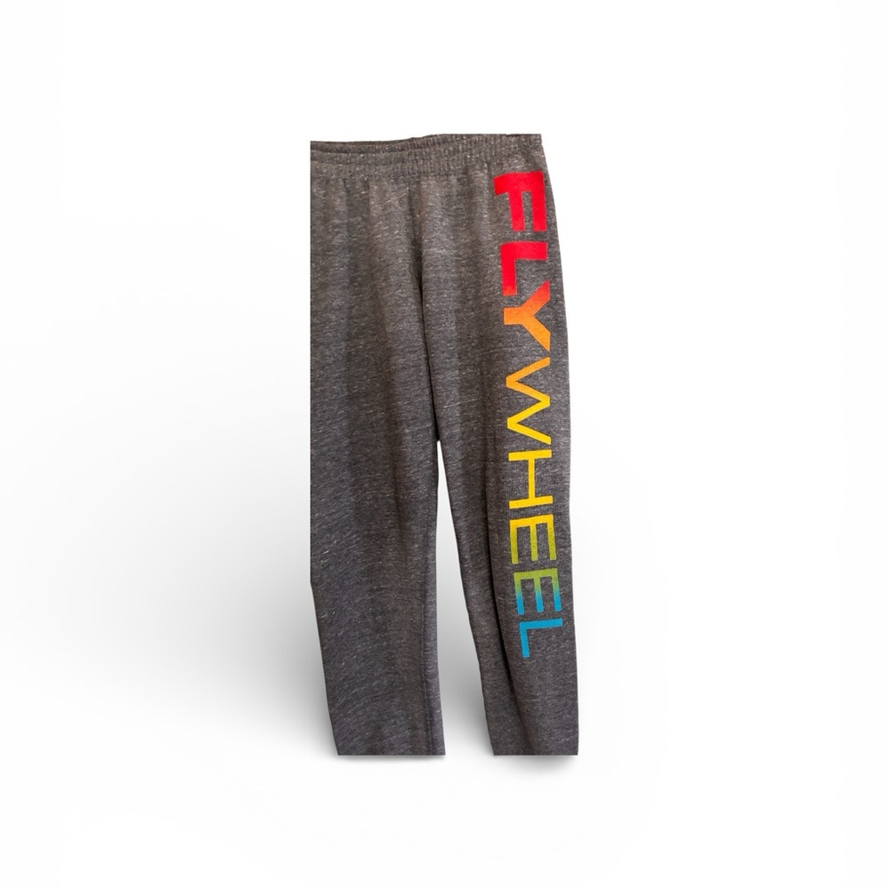Flywheel Mens Heather Gray Fleece Sweat Pants Joggers Made in the USA Size S